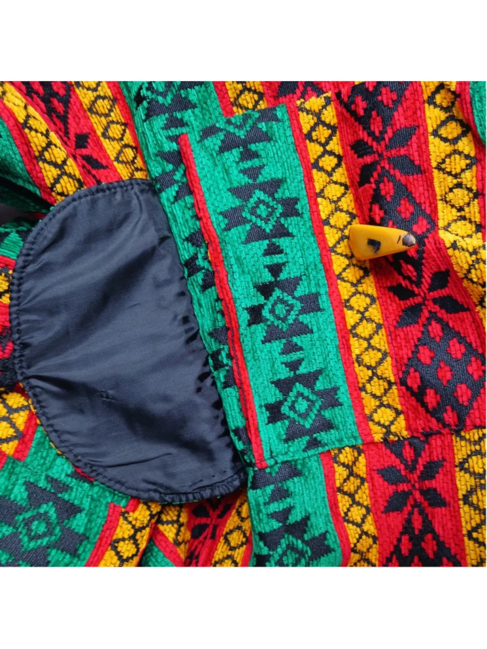 VTG Rasta Jamaican beach bag Shoulder Messenger Bag Woven Spacious Lined Zip